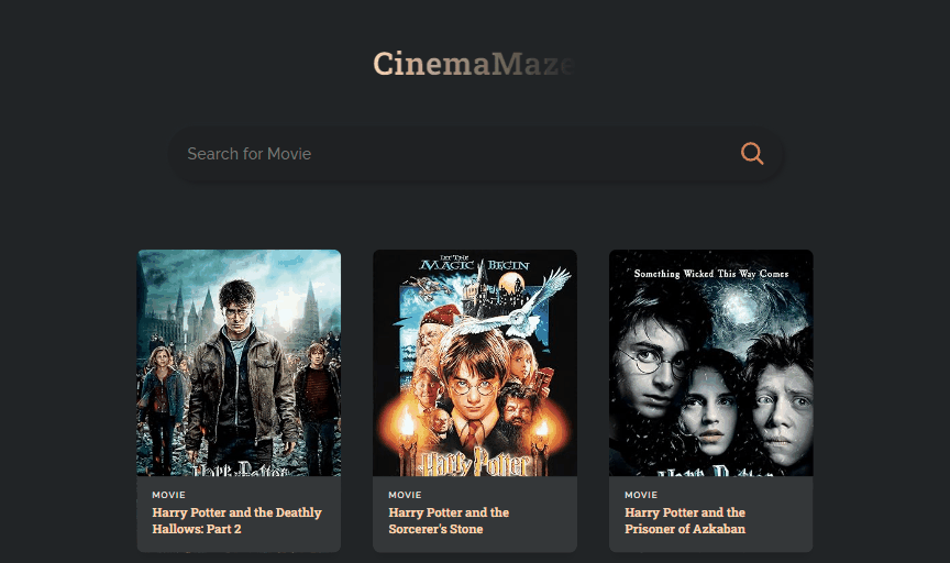 Cinema maze animation